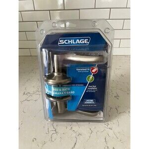 SCHLAGE Lock CO F40 FLA 619 Lockset, Satin Nickel